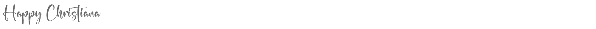 Sample characters Happy Christiana Font
